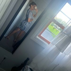 ZARA Striped Mini Babydoll Dress